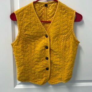 Yellow Quilted Vest